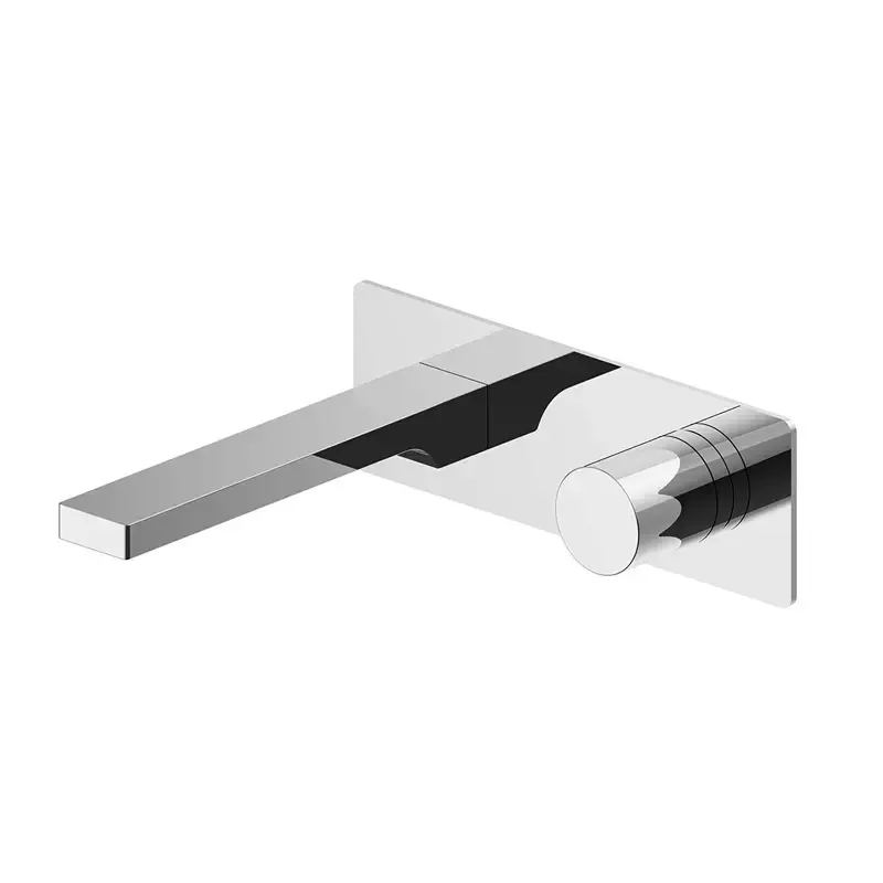 Chrome Wall Mounted Basin Mixer Tap With Watermark