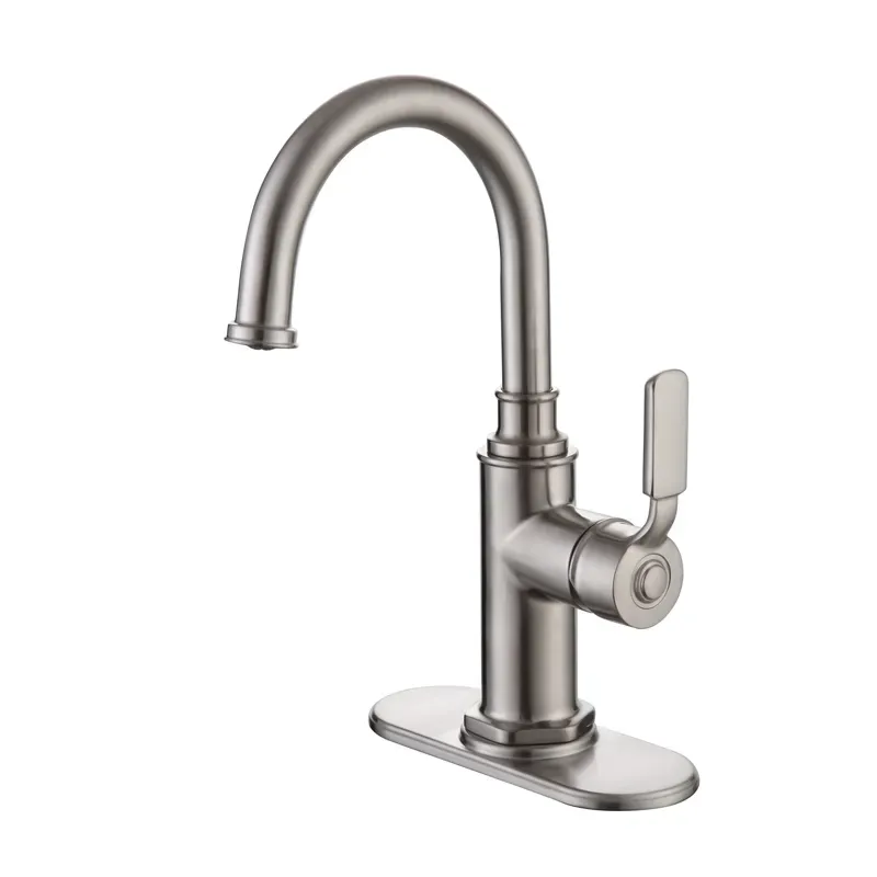 SS304 Brushed Kitchen Basin Mixer Faucet