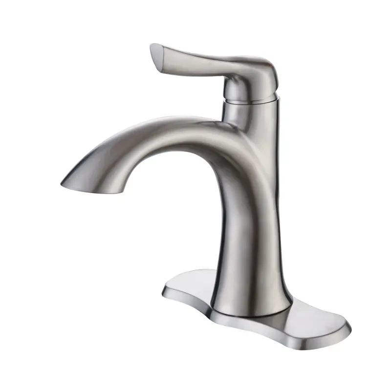 Elegant SS304 Brushed Basin Mixer Faucet For Bathroom