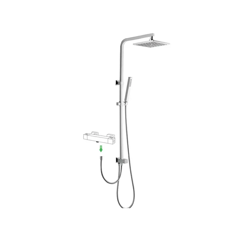 2 In 1 Chrome Plated Shower System With Watermark