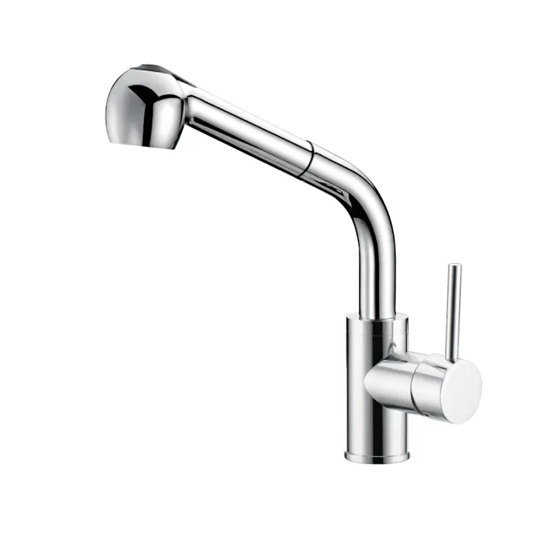 Pull-out Brass Kitchen Sink Mixer Tap