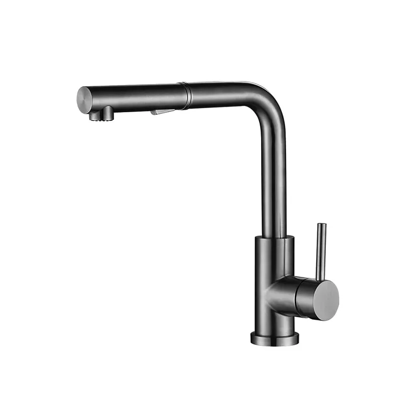 Brushed Stainless Steel 304 Pull Out Desk Mounted Kitchen Taps