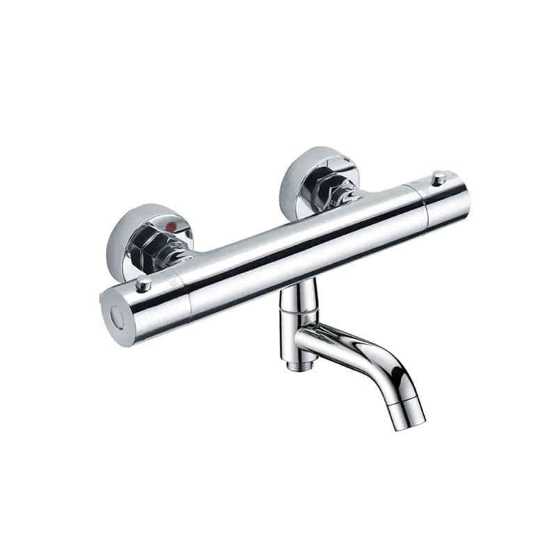 Chrome Plated Thermostatic Mixer With Spout