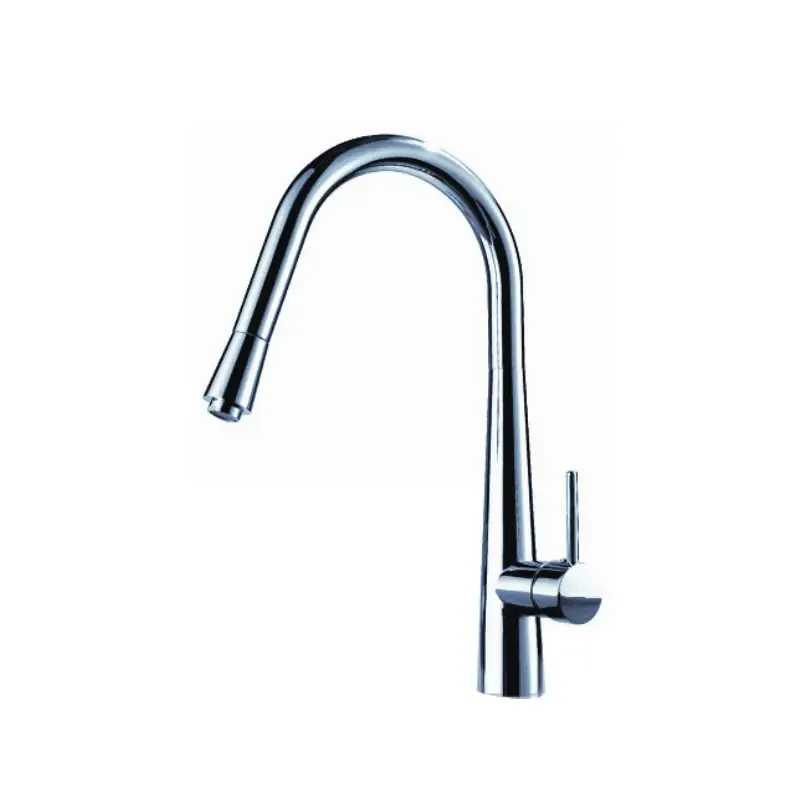 Top Quality Round Kneck DR Brass Chrome Pull-out Kitchen Tap