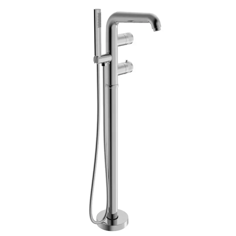 Thermostatic Round Brushed SS304 Bath Mixer With Shower