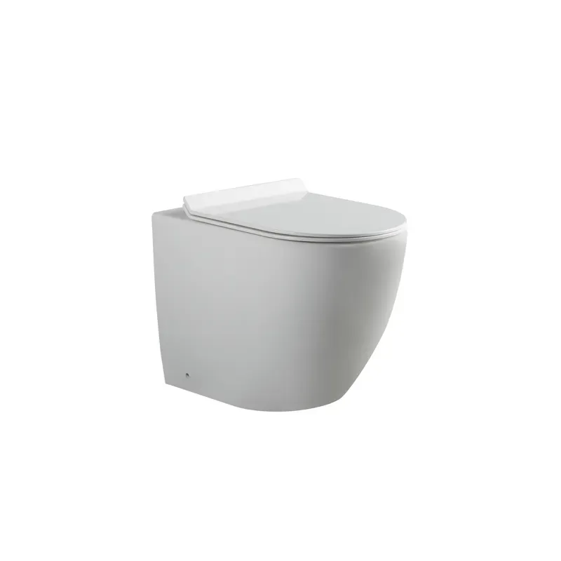 Floor-stand White Toilet With Watermark