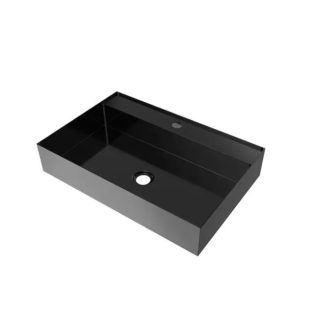 SS304 Gun Metal Brushed Handmade Sink With Faucet Hole