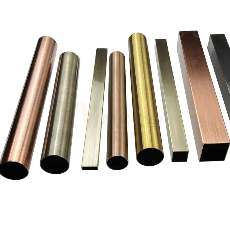 Bronze Brushed Finished Welded Stainless Steel Tube Pipe